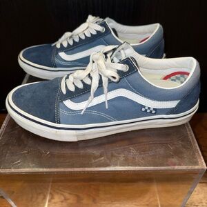 Blue and White Vans Sneakers